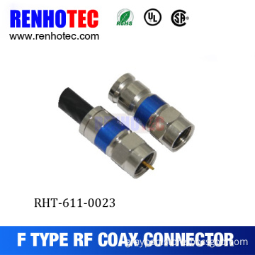 High performance connector f compressed for Cable RG6/RG58/RG11